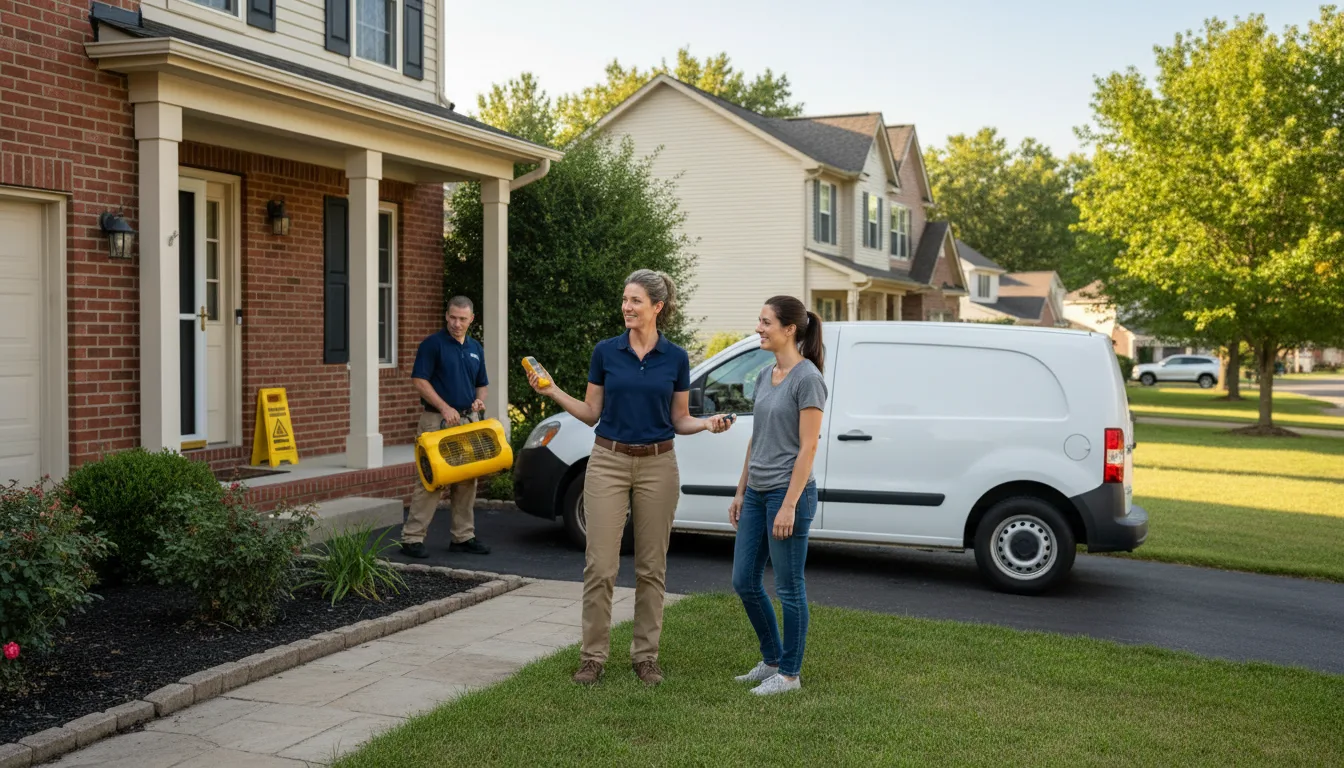 Residential water damage restoration in Ohio